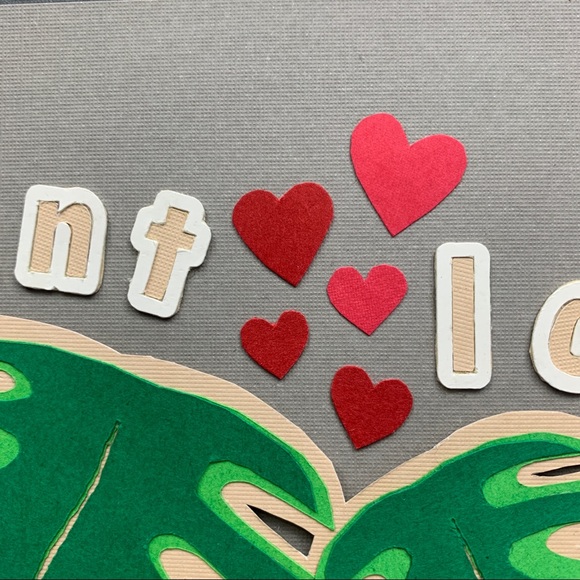 Plant love Monstera paper artwork wall hanging - Picture 6 of 11